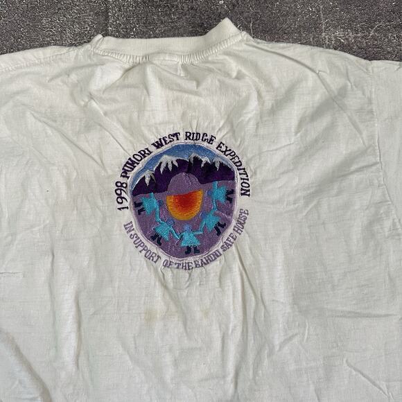 Men's Vintage 90's 1998 Pumori West Ridge Expedition Team USA T Shirt Tee Sz L - Picture 4 of 4
